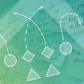 Illustration of a football playbook overlay on UX research