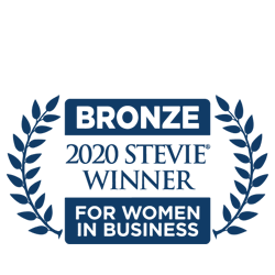 Bronze 2020 Stevie winner for women in business award logo