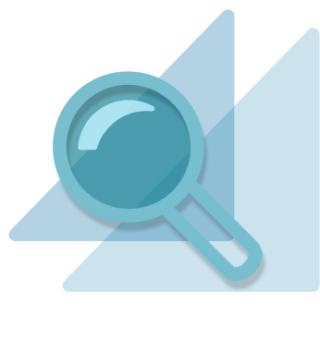 Illustration of a magnifying glass to symbolize search engine optimization