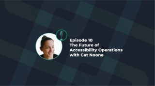 Header image introducing Episode 5 of the Limina Podcast with Cat Noone on the Future of Accessibility Ops