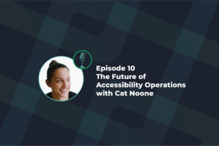 Header image introducing Episode 5 of the Limina Podcast with Cat Noone on the Future of Accessibility Ops